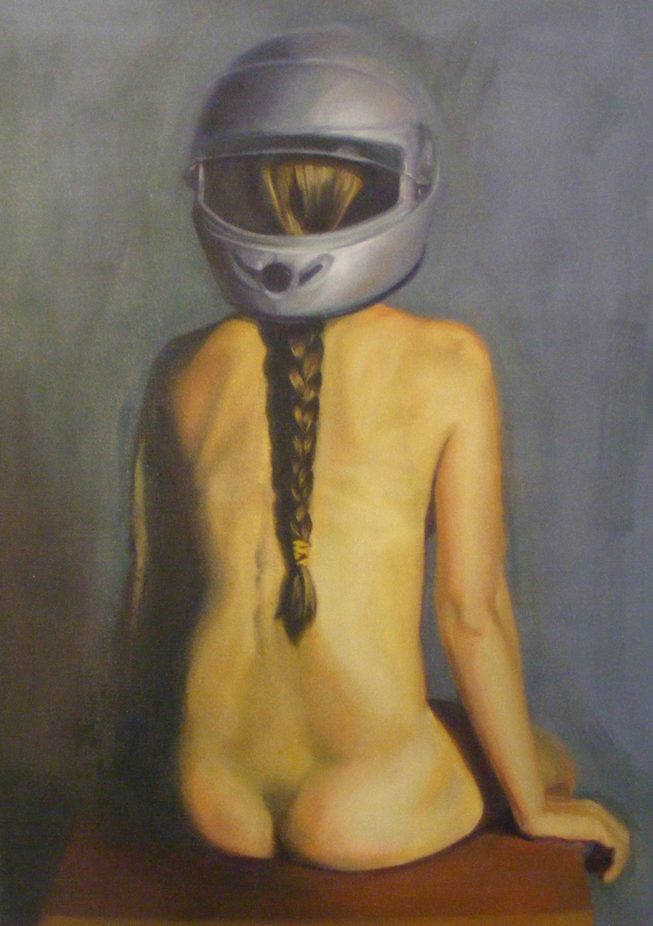 adriennerdeiadrienn_backnudeinhelmet_oiloncanvas_90x70cm_2014