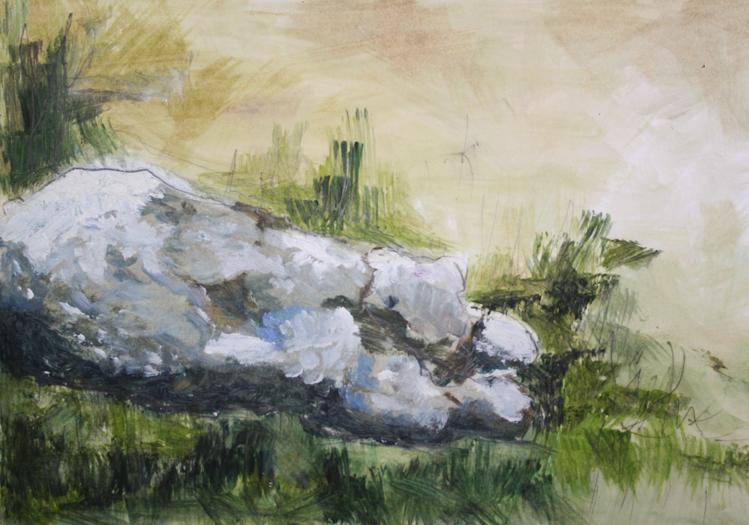 Untitled, oil on paper, 20 × 30 cm, 2015.