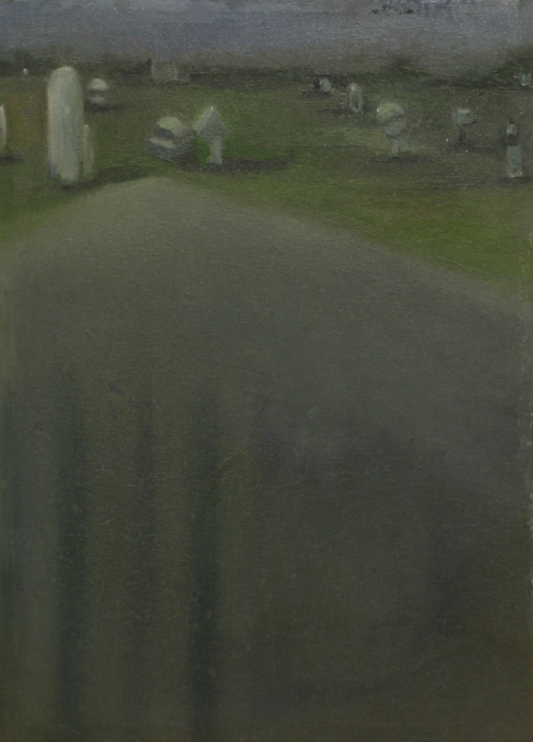 “Villány sculpture cemetery” III, oil on canvas, 30 × 20 cm, 2015.